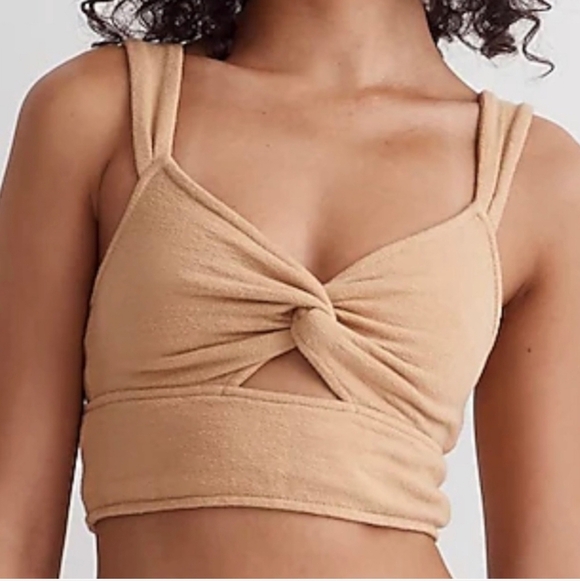 Madewell Tops - Madewell Tan Twist-Front Tank Top